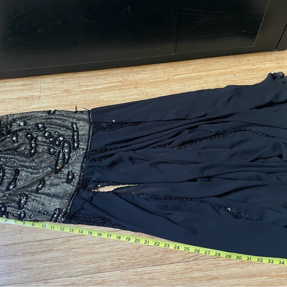 Black with brown accents shimmery belly dance costume. - Picture 2 of 15